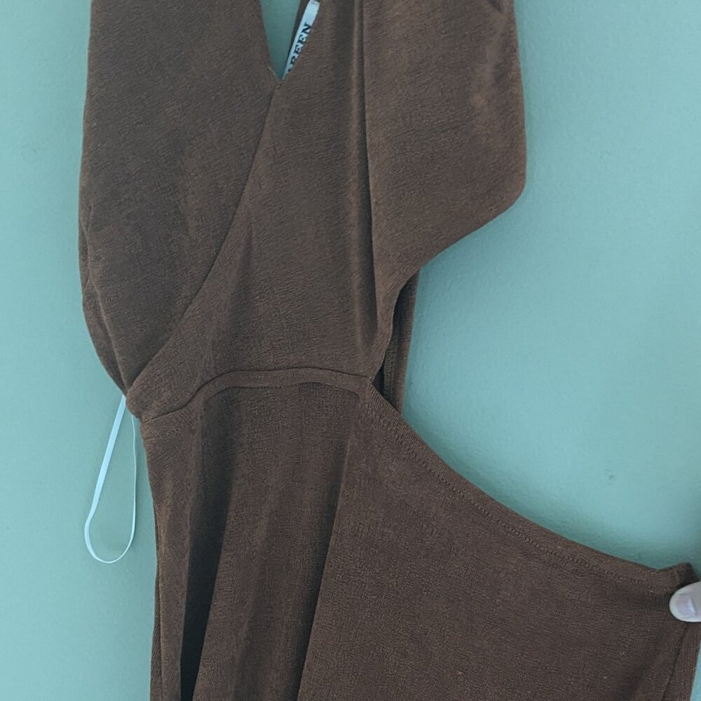 Brown cutout dress